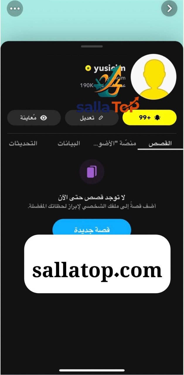 حساب سناب موثق بنجمة عدد المشتركين 190k أجانب 90٪ عرب 10٪